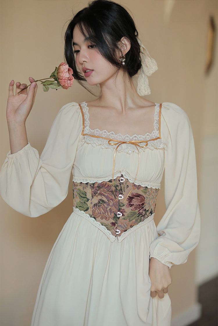 Rustic Floral Waist Corset