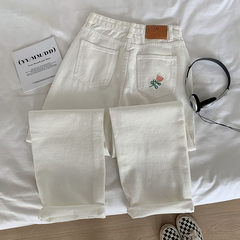 Tulip Pocket Embroidered Jeans