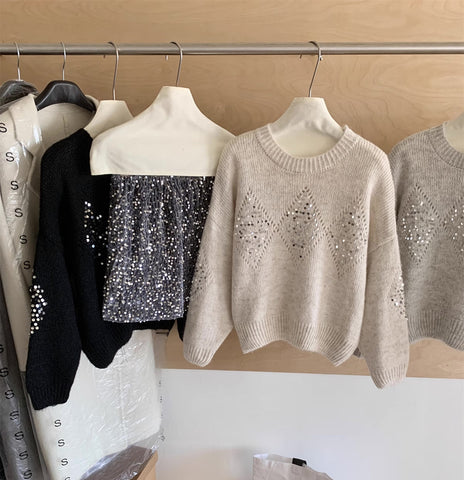 Sequin Diamond Sweater