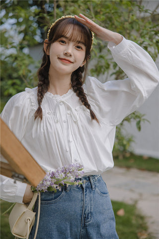 Essential Ruffle Trim Blouse