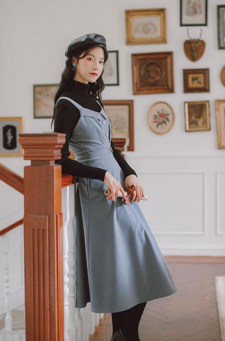 Corduroy Pearl Cami Midi Dress