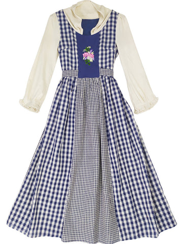 Gingham Pastures Twofer Midi Dress