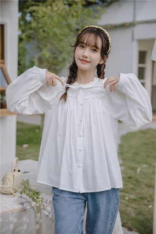 Essential Ruffle Trim Blouse