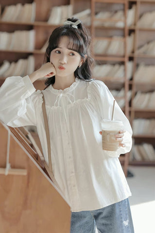 Essential Ruffle Trim Blouse