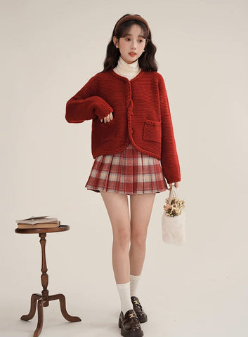 Gerösteter karierter Plissierter Tennisrock