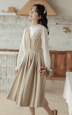 Journalist Midi Pinafore Set