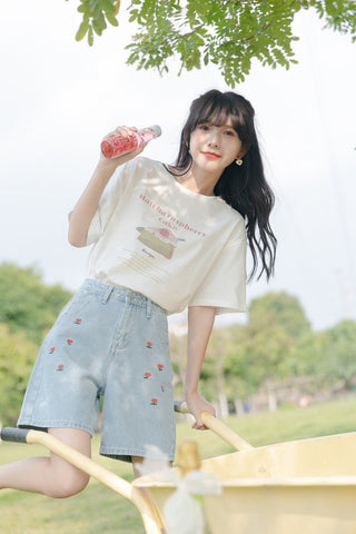 Little Tulip Embroidered Shorts