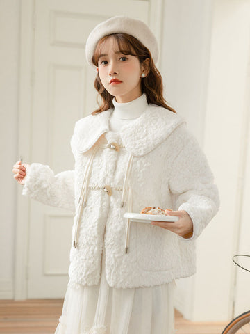 Abrigo de peluche de corderito