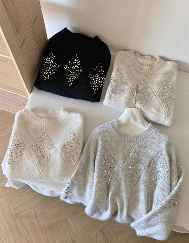 Sequin Diamond Sweater