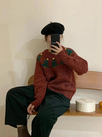 Suéter Fair Isle con árbol de Navidad
