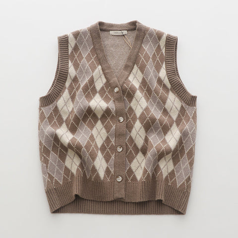 Autumn Argyle Plaid Vest