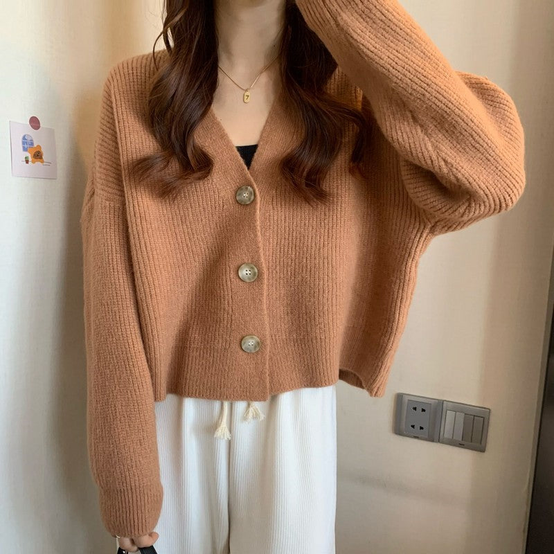 Basic Ribbed Knit Cardigan