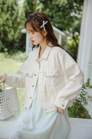 Flower Chain Embroidered Jacket