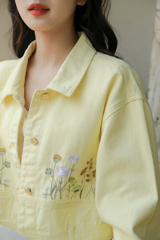 Wildflower Embroidered Cropped Jacket