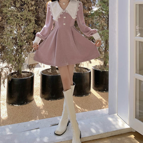 Sweet Love Peter Pan Knit Dress