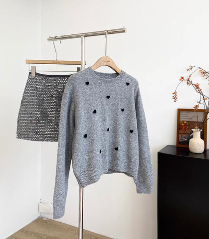 Polka Hearts Sweater