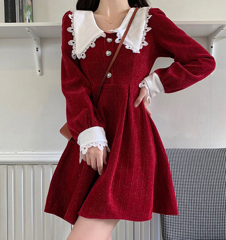 Sweet Love Peter Pan Knit Dress