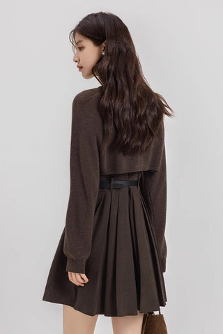 Two-Piece Mini Cami Dress & Sweater Set