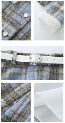 Elsa Plaid Tweed Midi Set