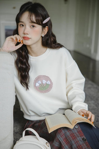 Sudadera de tulipán de crochet