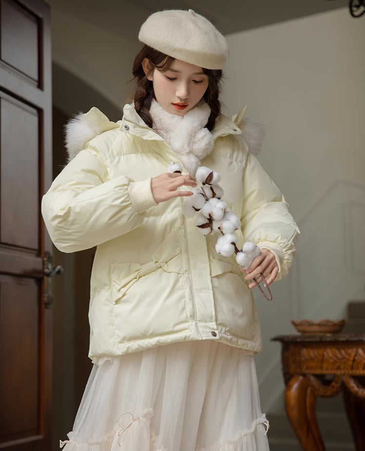 Little Bow Puffer Jacket