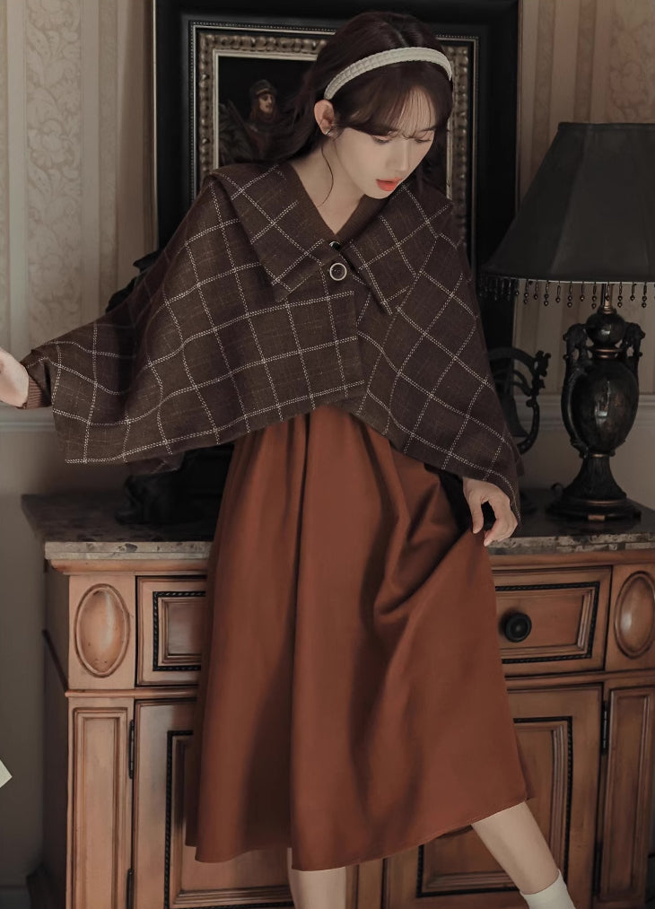 Plaid Capelet
