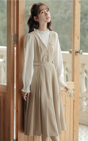 Journalist Midi Pinafore Set