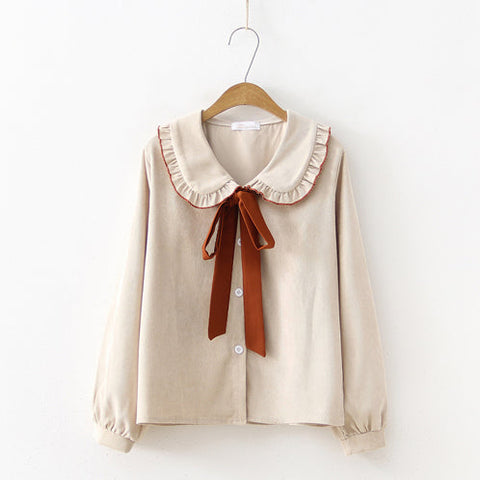 Peter Pan Collar Button Up Shirt