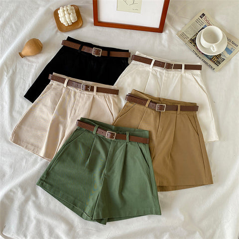 Everyday Neutrals Belted Shorts