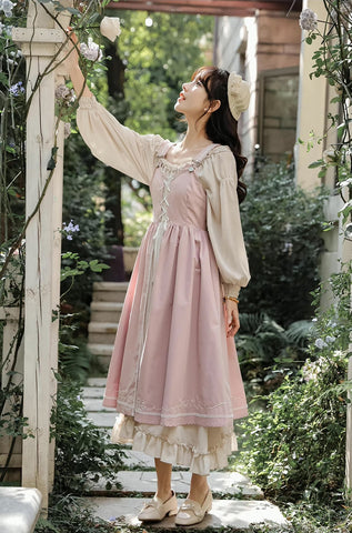 Two-Piece Corset Peasant Dress