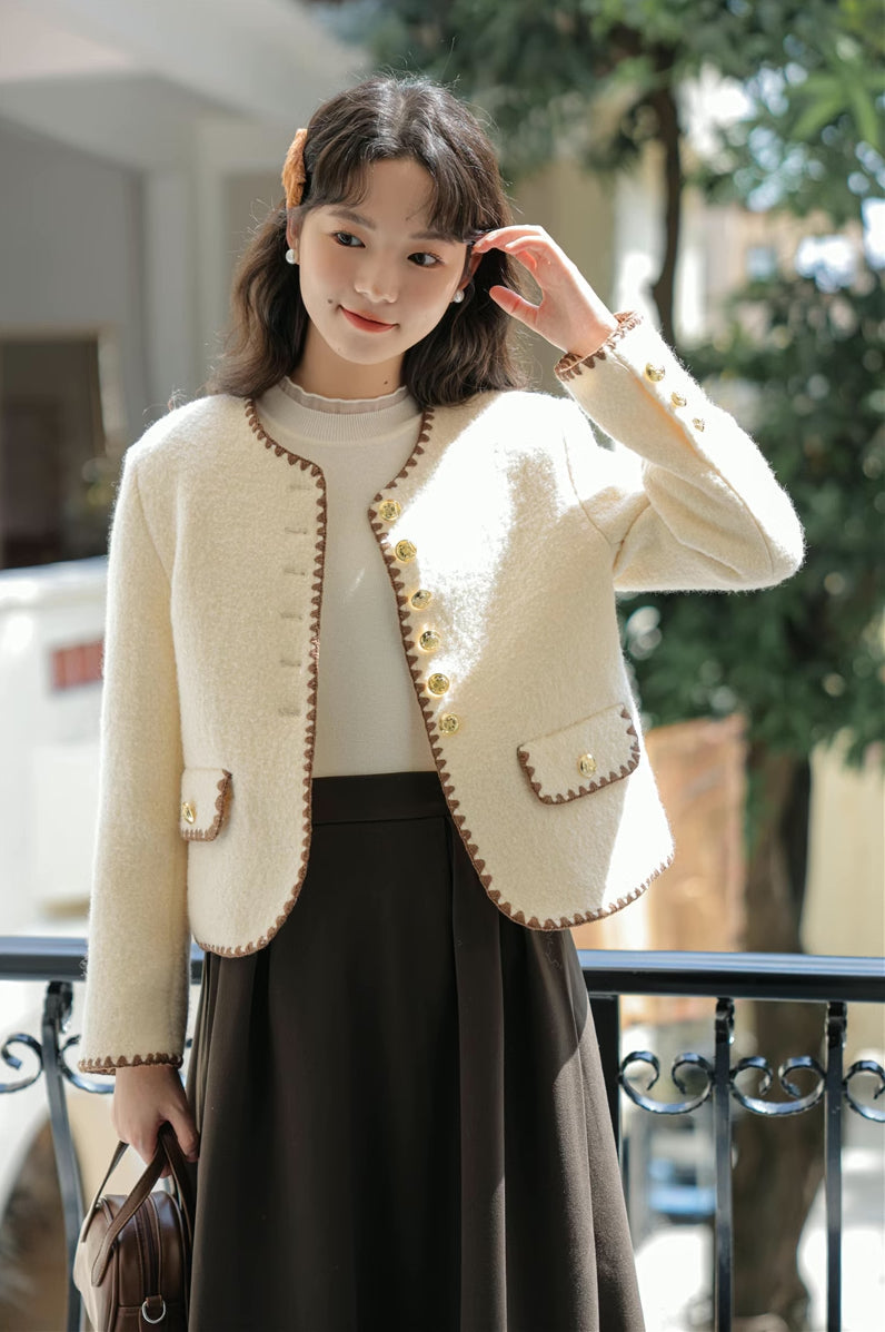 Bouclé-Tweed-Jacke