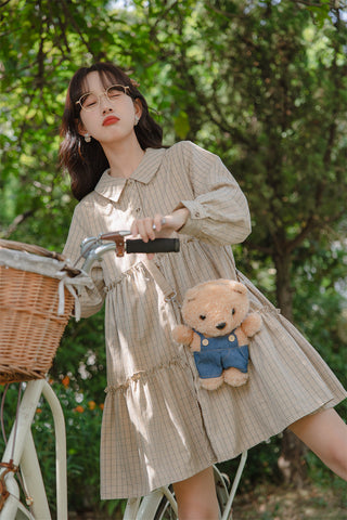 Curiosity Plaid Shirt Dress