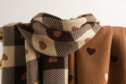Heart Checkerboard Scarf