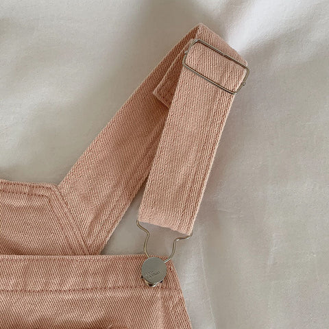 Denim-Overall mit Daisy Chain-Stickerei