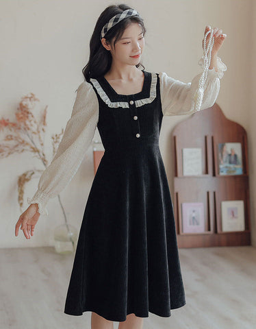 Square Neck Sweater Dress