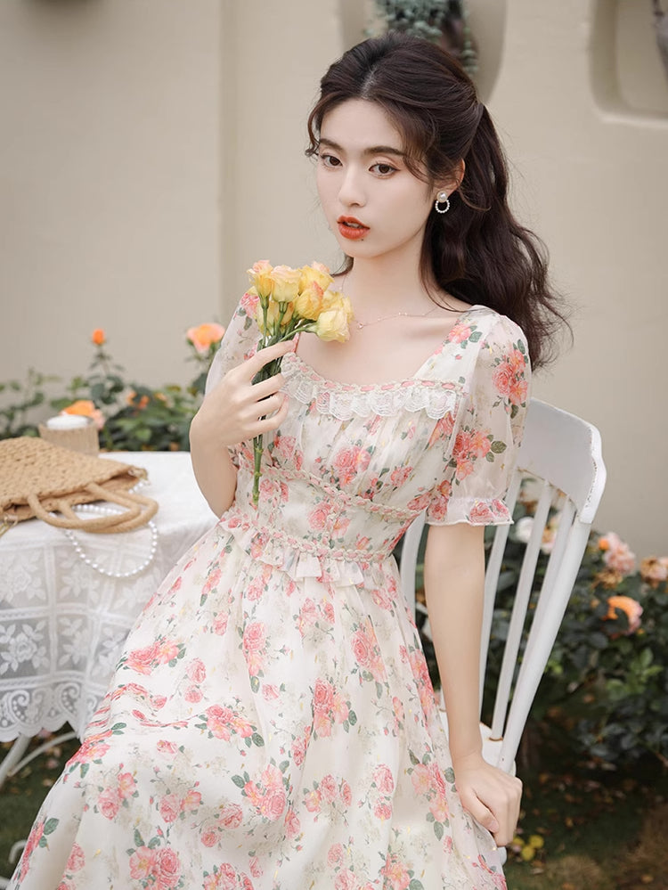 Peony Blush Midi Dress