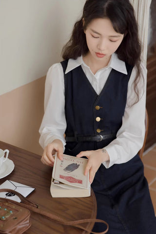 Denim Midi Pinafore