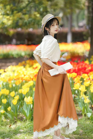Evergarden Short Sleeve Blouse & Skirt Set