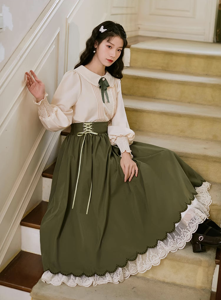 Conjunto de blusa y falda Evergarden