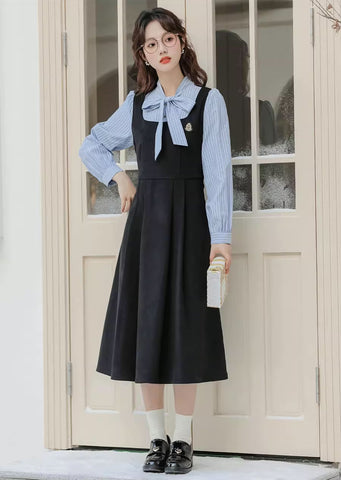 Stripe Academia Twofer Midikleid