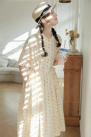 Skittles Polka Dot Shirt Dress