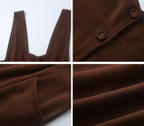 Little Baker Button Up Pinafore Dress