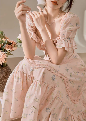 Vestido floral para el té de la tarde