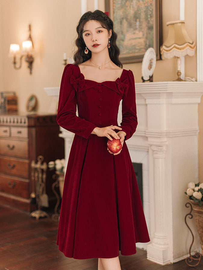 Vestido midi de ante de manzana venenosa