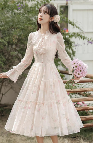 Rose Twinkle Midi Dress