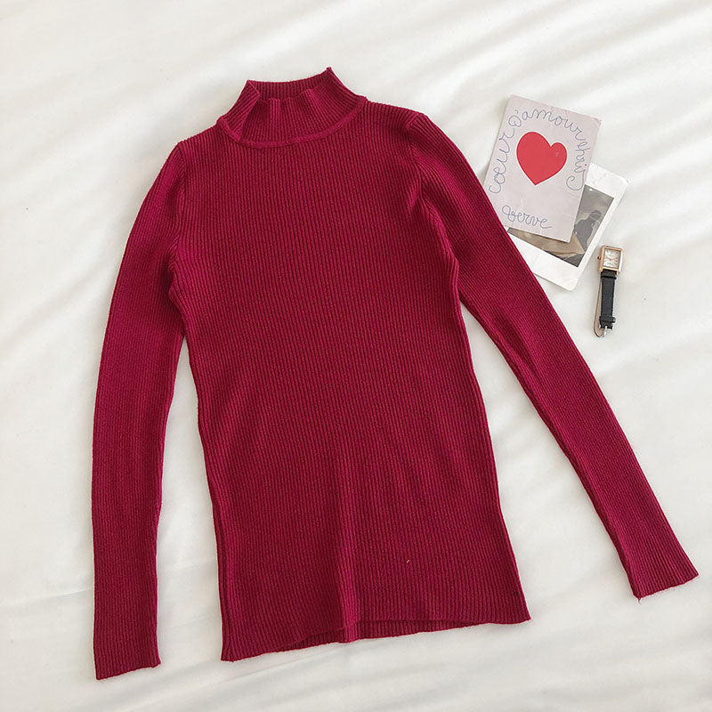 Basic-Pullover mit Stehkragen