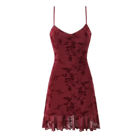 Minikleid mit floralem Netzeinsatz