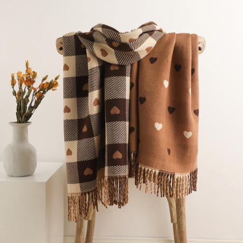 Heart Checkerboard Scarf