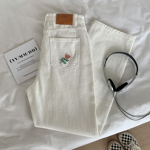 Tulip Pocket Embroidered Jeans