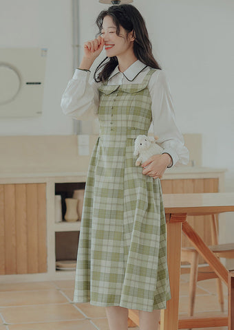 Plaid Cami Swing Dress